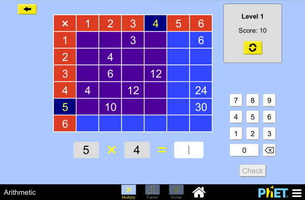 Arithmetic Screenshot