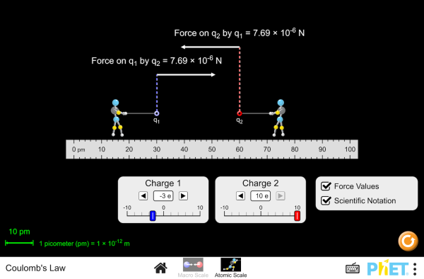 Coulomb's Law Screenshot