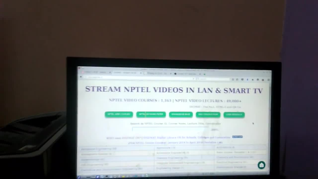 Watch NPTEL video lectures in Big Screen (HDTV)